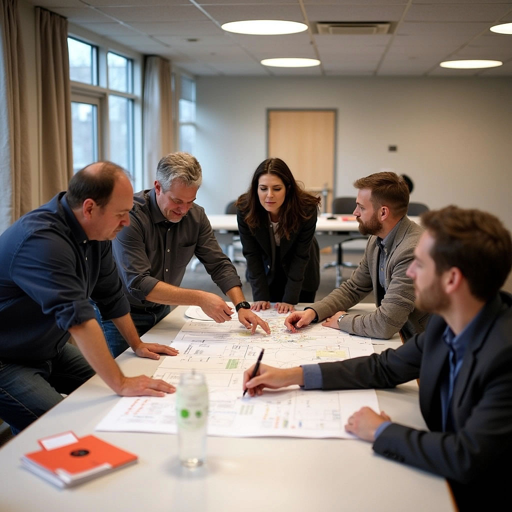 Comité de projet au travail